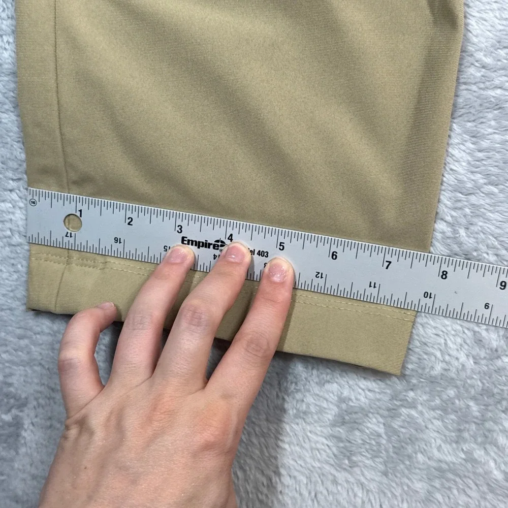 Lululemon Commission Pants Men 34 (Fits 33x30) Tan Khaki Golf Chino Stretch